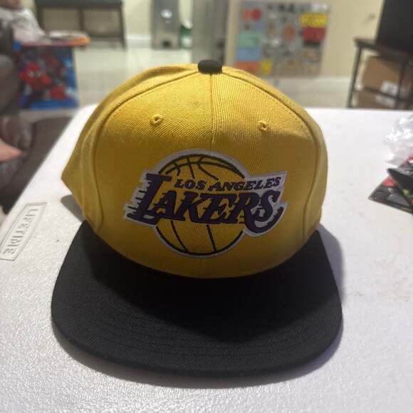 Mitchell & Ness Other - Los Angeles Lakers Snapback Hat, Yellow and Black NBA Cap